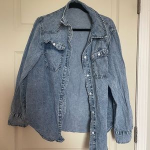 SHEIN denim lightweight pullover